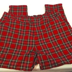 HotTopic Red and Black Buffalo Plaid Dress Slacks Size 3